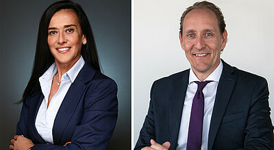 Neue Gesichter im Lufthansa-Vorstand sind ab Juli Grazia Vittadini und Dieter Vranckx. Fotos: Lufthansa Group